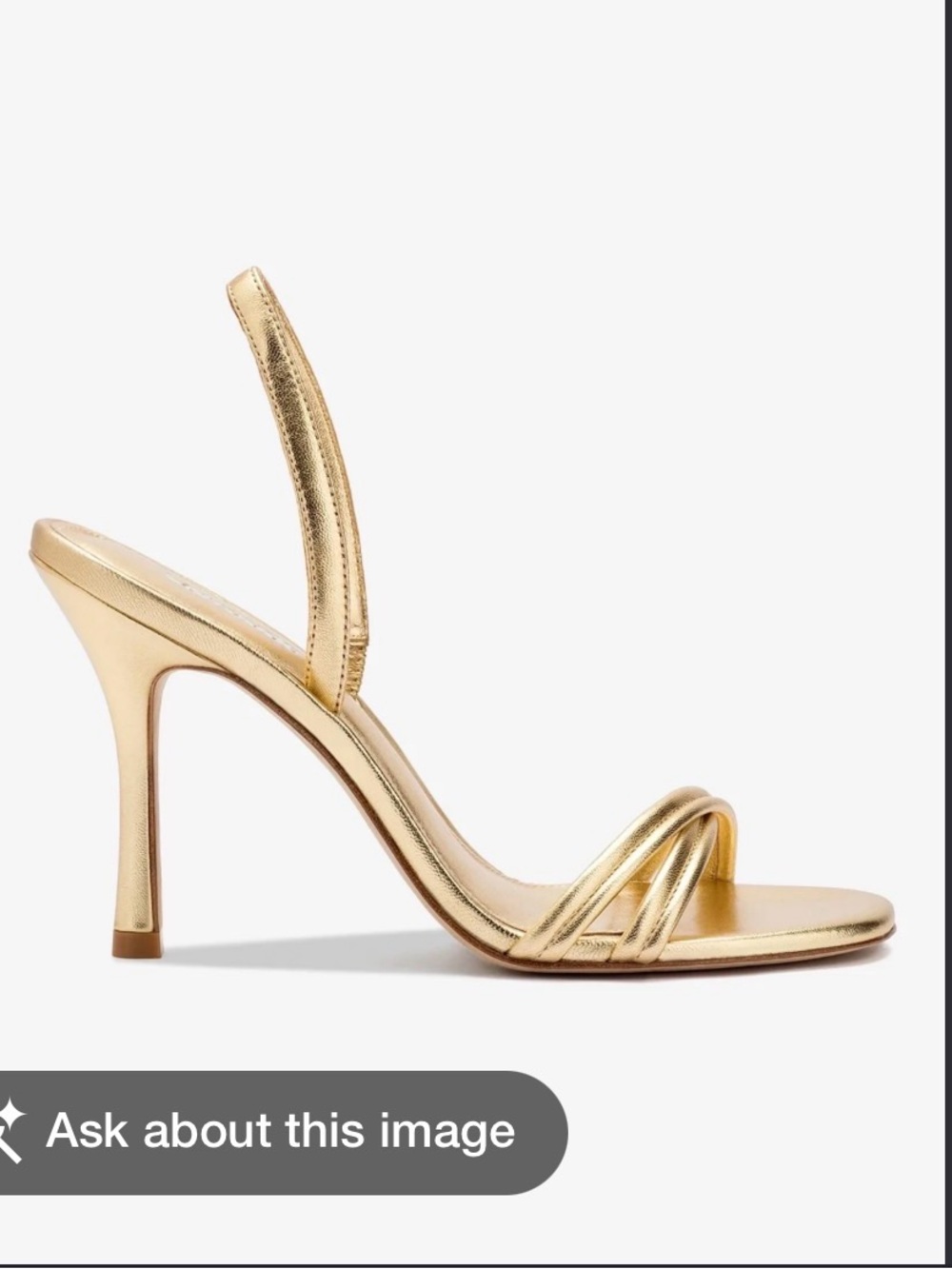 Gold Larroude Annie sandal leather size 9